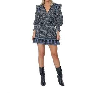NEW WEST OF alex mini dress in blue multi